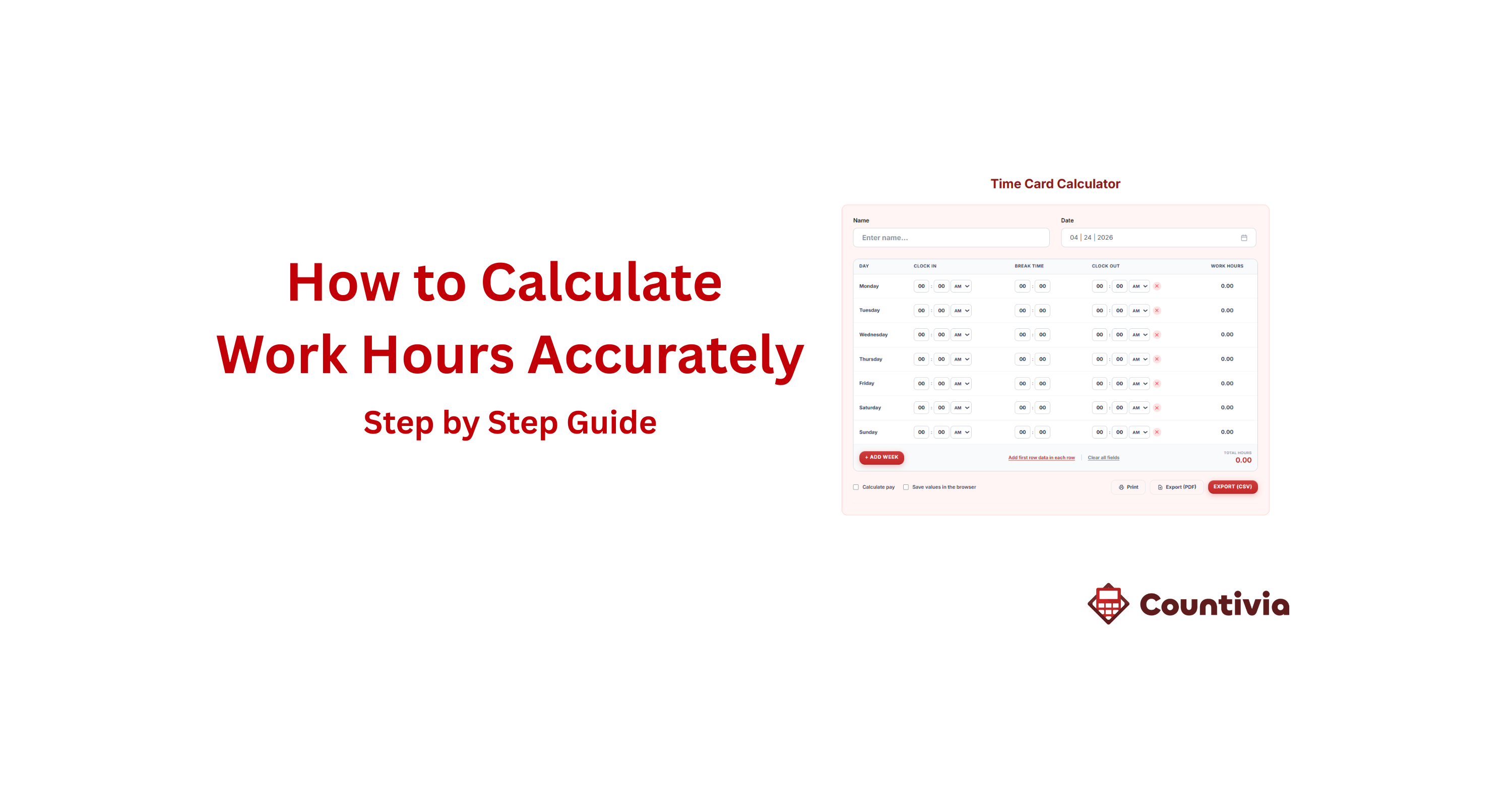 calculate working hours accurately